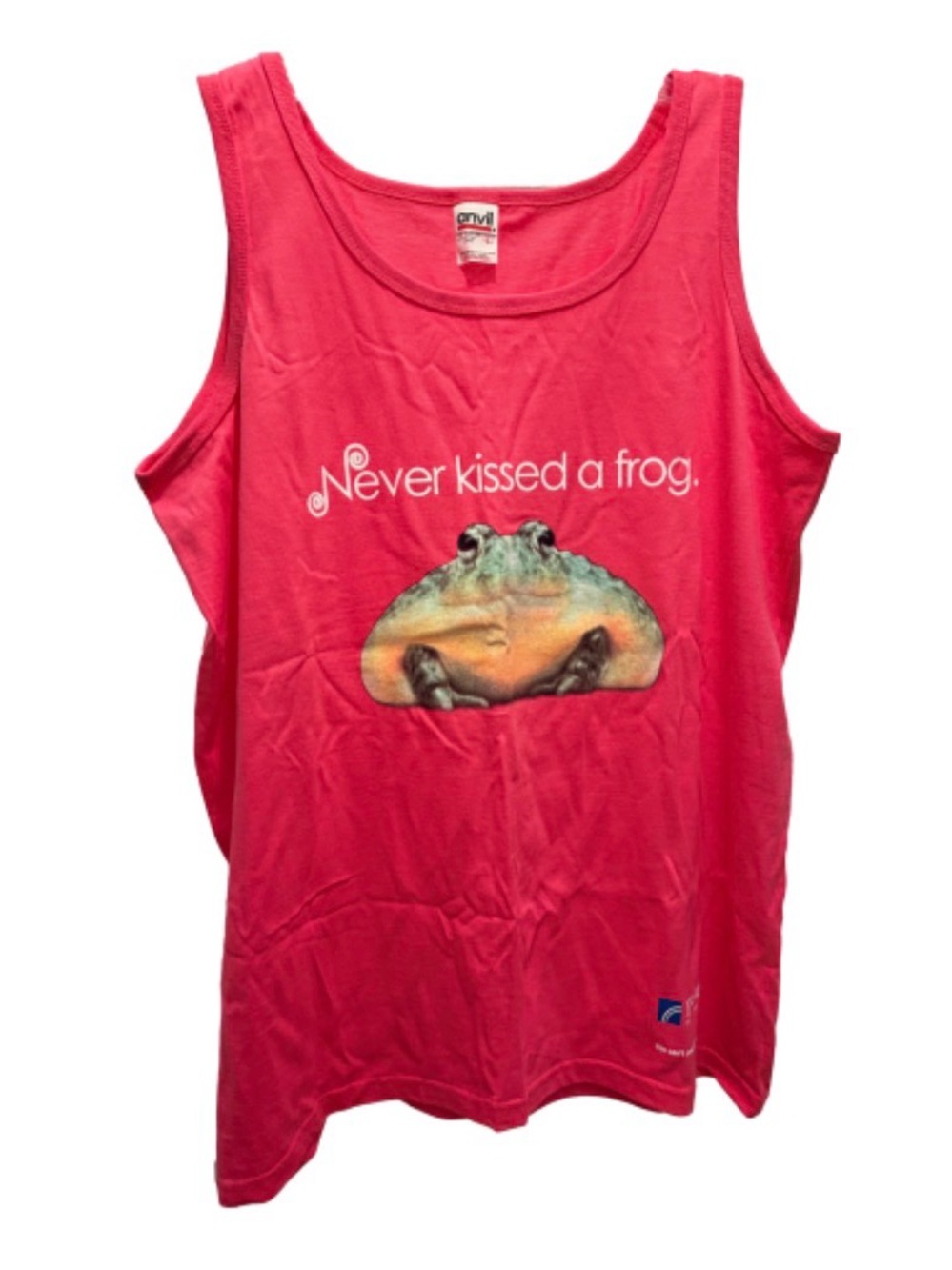 Anvil Never Kissed A Frog Pink Tank Top